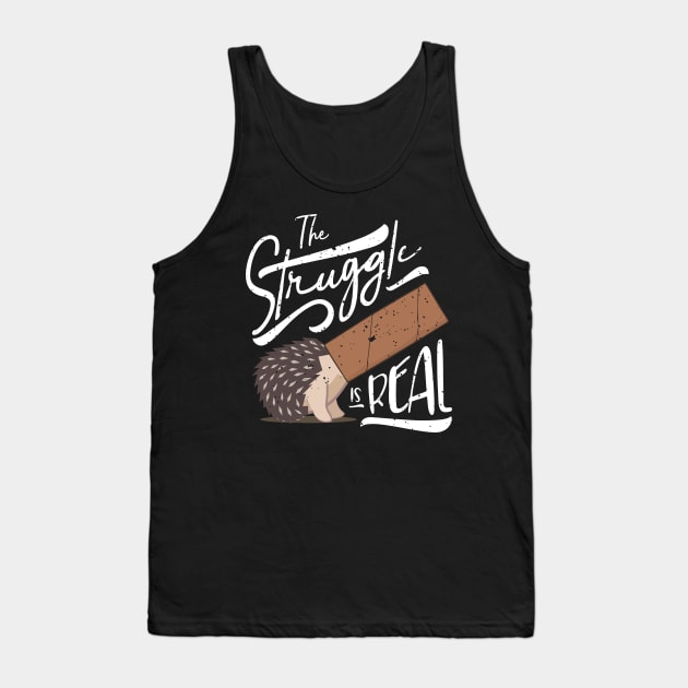 The Struggle Is Real Funny Hedgehog Tank Top by GDLife